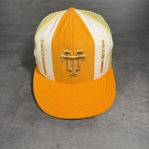 Vintage Tennessee Volunteers‎ Snapback Hat Orange White AJD Lucky Stripes Nylon